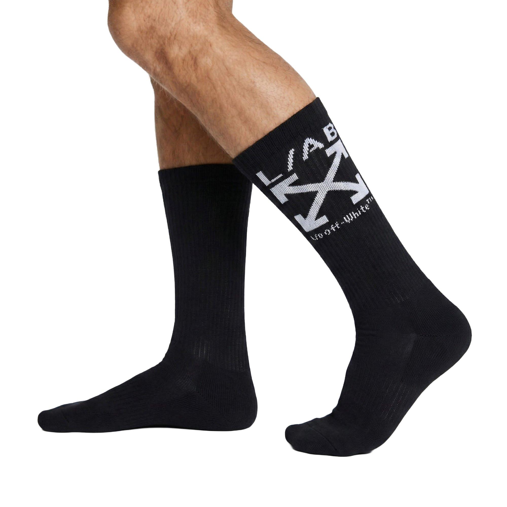 L/AB c/o Off-White Clamp Arrow Crew Socks (3 Pairs) – Black/White